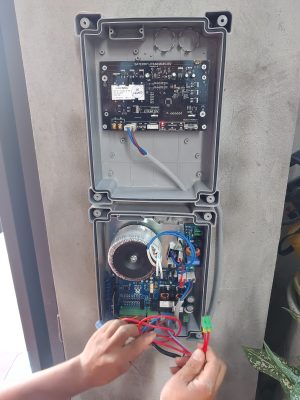 Lắp motor và đấu điện