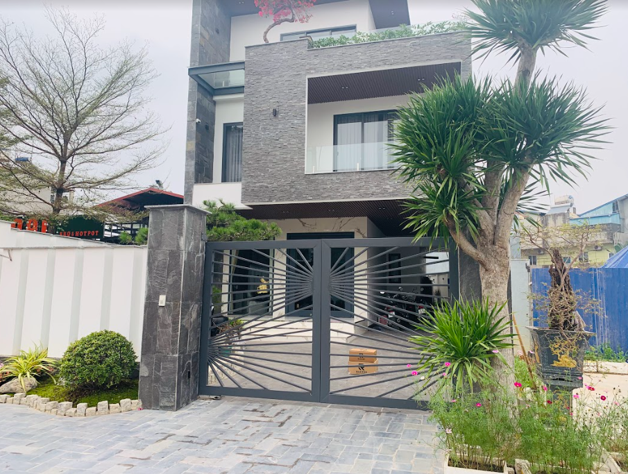 mẫu cửa cổng 2 cánh đơn giản